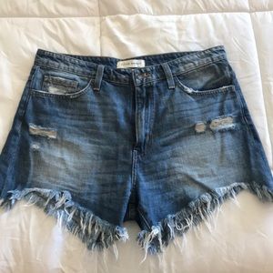 High wasted cut off jean shorts